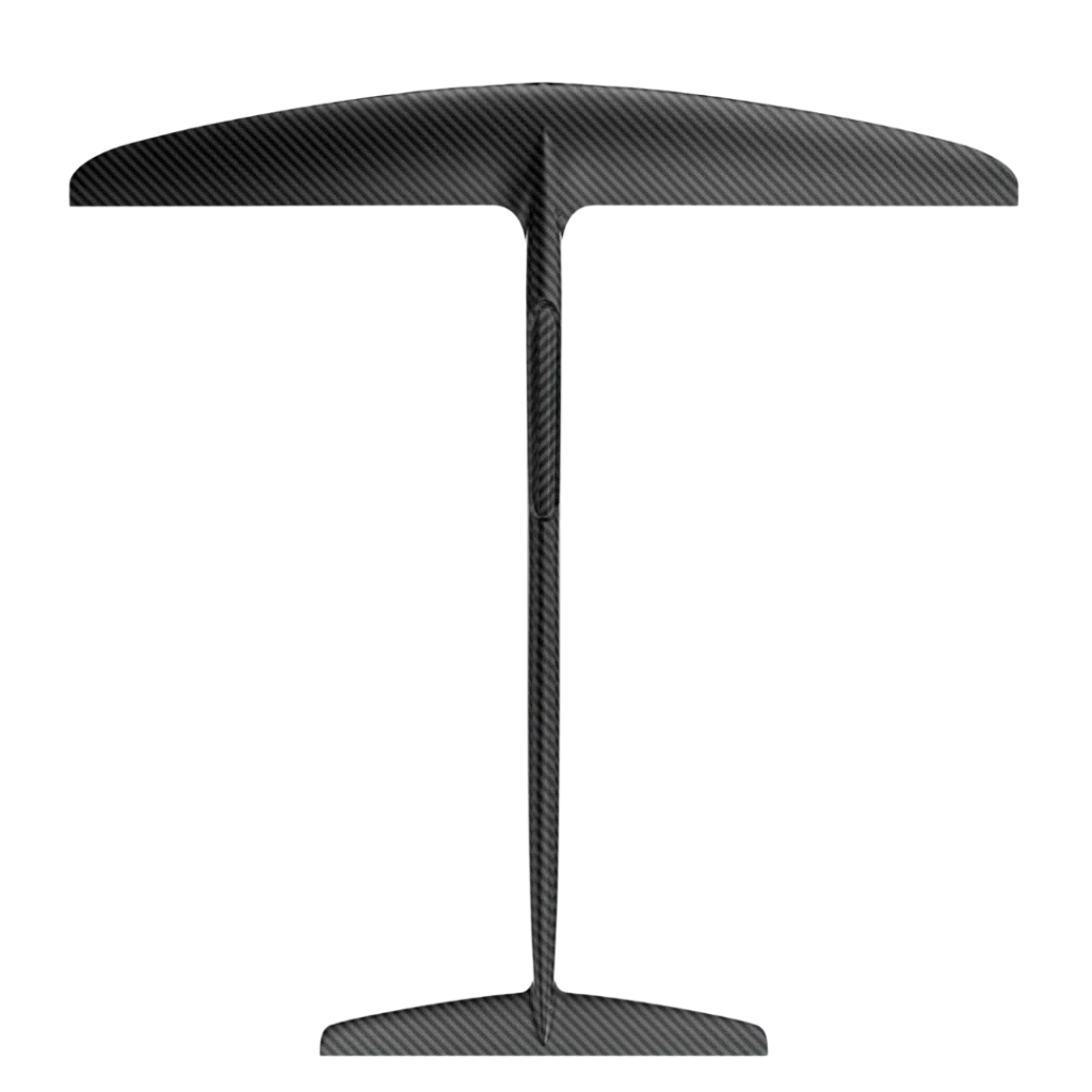 Un parapluie noir avec une base blanche