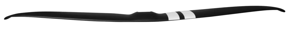 Aile rayée noir et blanc avec une bande blanche