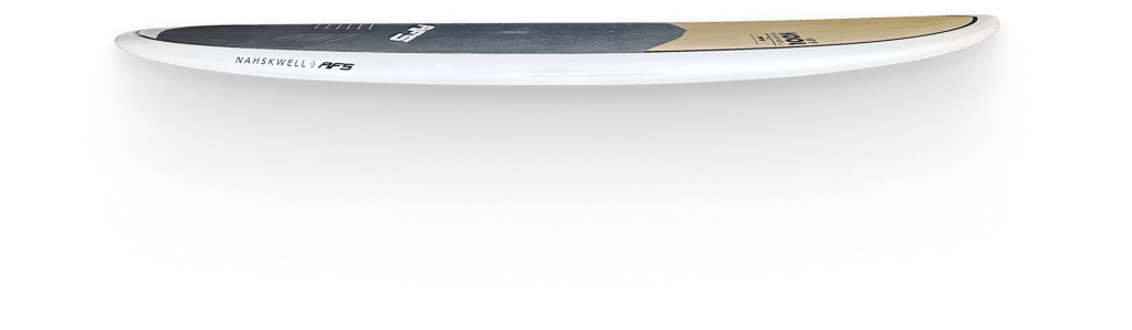 Planche de surf avec un design noir et blan
