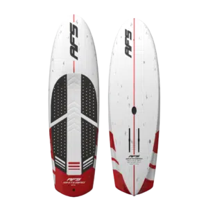 Planche de foil blanc custom et rouge avec logo afs